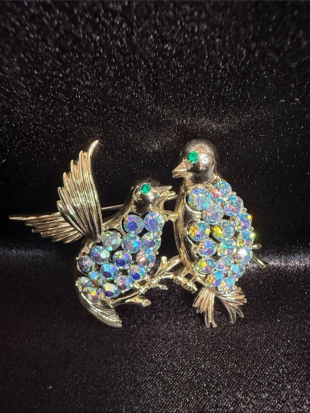 Coro Pegasus Aurora Borealis LoveBird Brooch